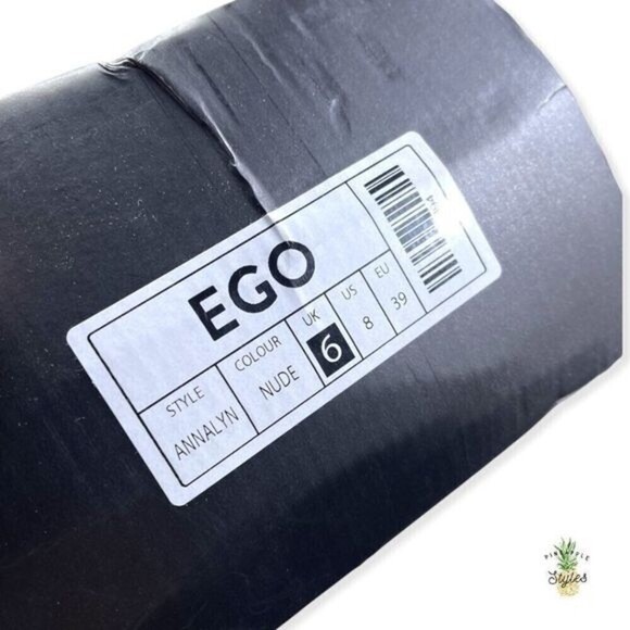 EGO Annalyn Pink Nude Chunky Faux Leather Sandals - Picture 9 of 10